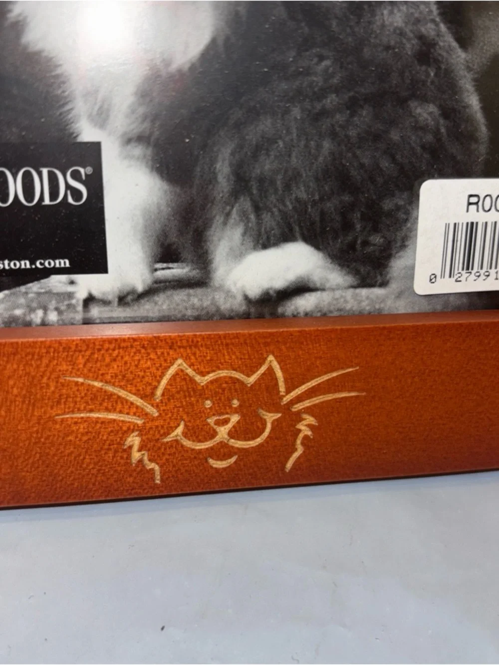 Rare Woods Picture Photo Frame Burnes of Boston Holds 4x6 Pic “Fat Cat”2000